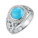 Larimar Circle Cocktail Ring Ring Island by Koa Nani 