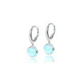 Larimar Circle Lever Back Earrings Earrings Island by Koa Nani 