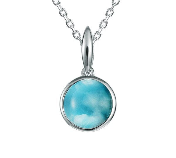 Larimar Circle Pendant Pendant Island by Koa Nani Small (12mm) Style 2 