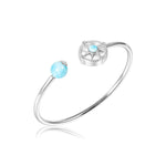 Larimar Compass Bangle with Bead Bangle Island by Koa Nani 