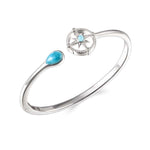 Larimar Compass & Teardrop Bangle Bangle Island by Koa Nani 