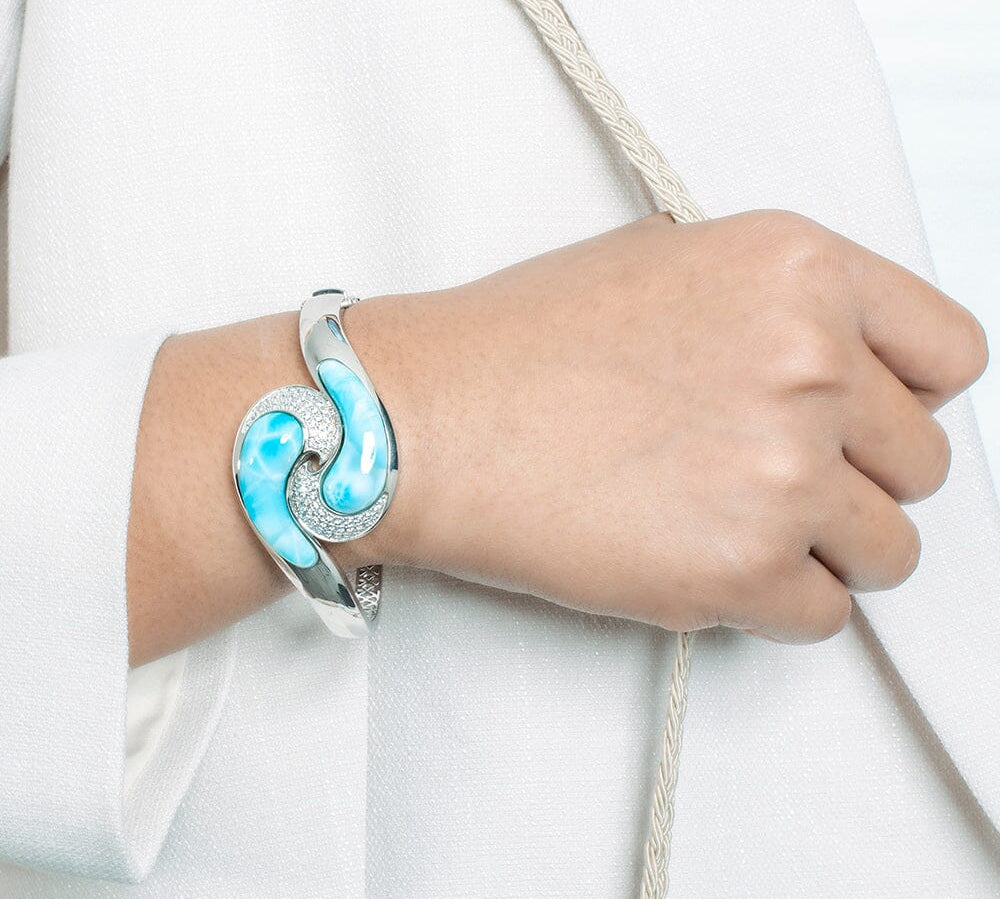 Larimar Eternal Wave Bangle Bangle Island by Koa Nani 