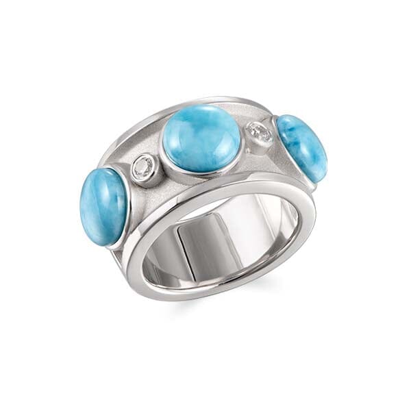 Larimar Full Moon Phase Cocktail Ring Ring Island by Koa Nani 