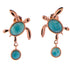 Larimar Hanauma Bay Honu Water Earrings Earrings Island by Koa Nani 