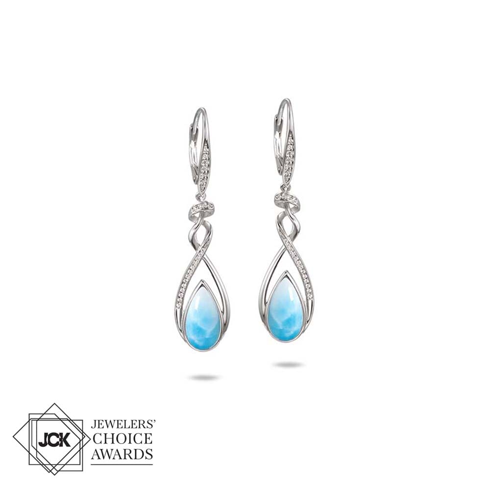 Larimar Helix Earrings Earrings Island by Koa Nani 