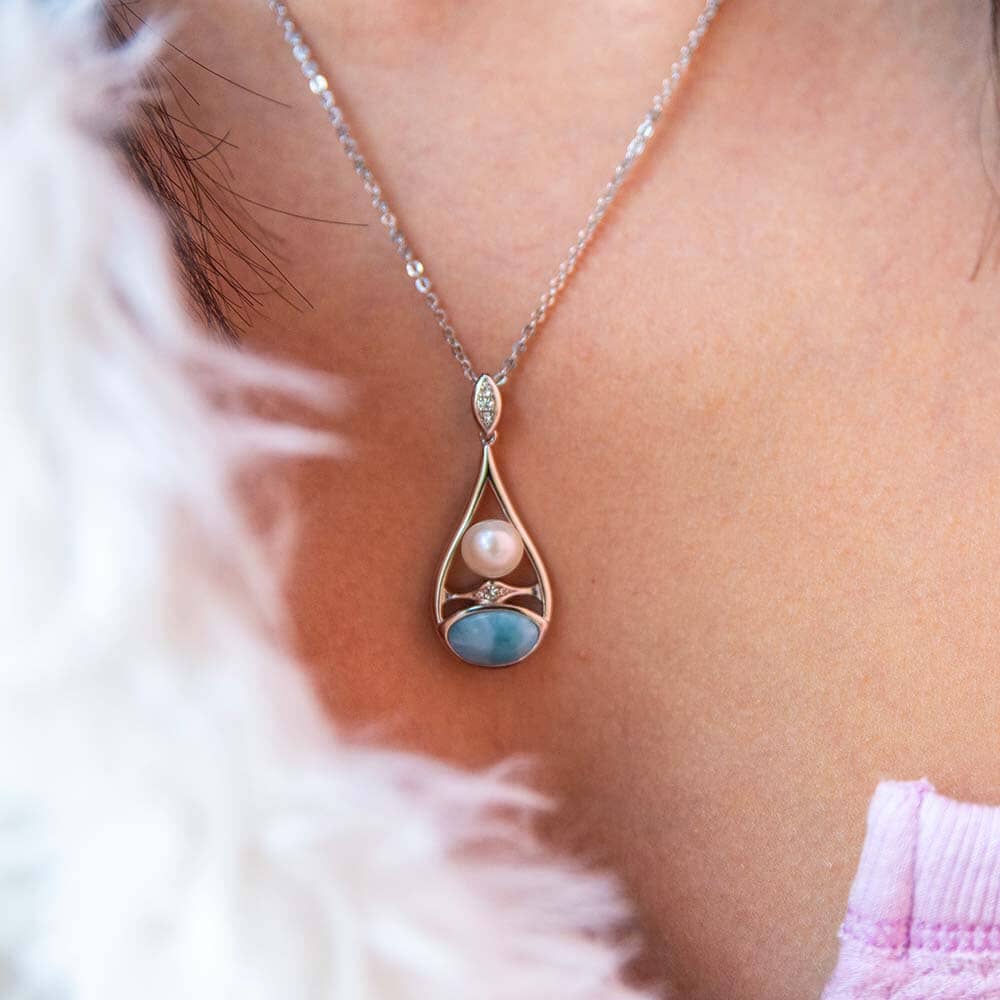 Larimar Hina Sunrise Pendant Pendant Island by Koa Nani 