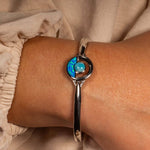 Larimar Horizon Bangle with Opal Bangle Island by Koa Nani 