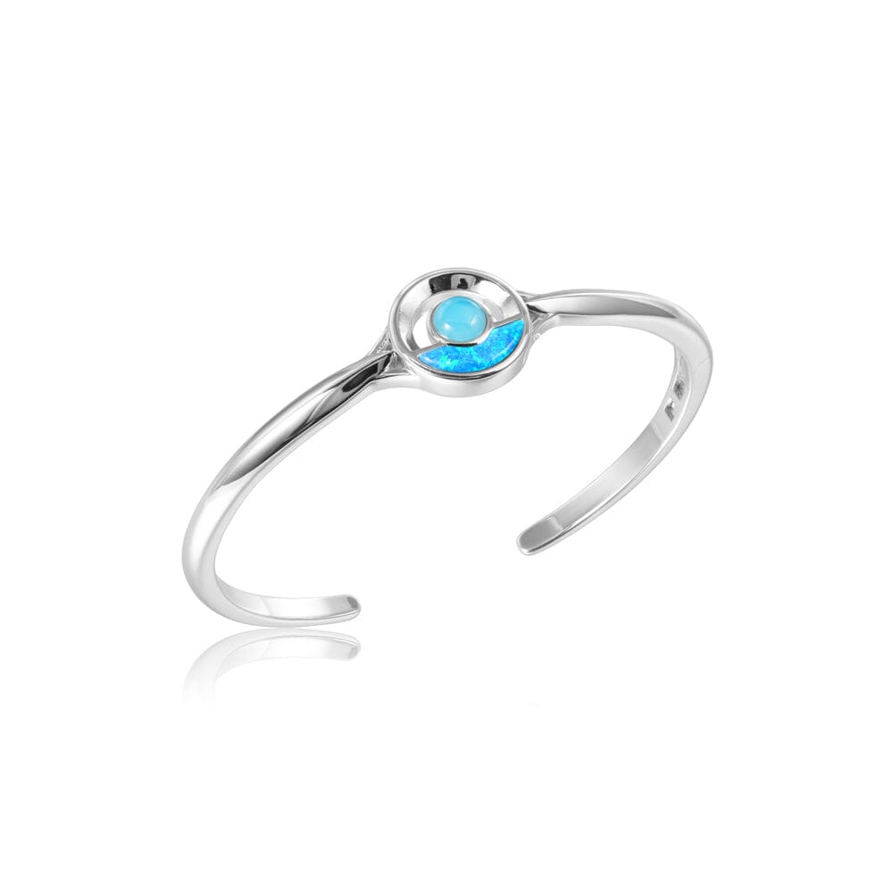 Larimar Horizon Bangle with Opal Bangle Island by Koa Nani 