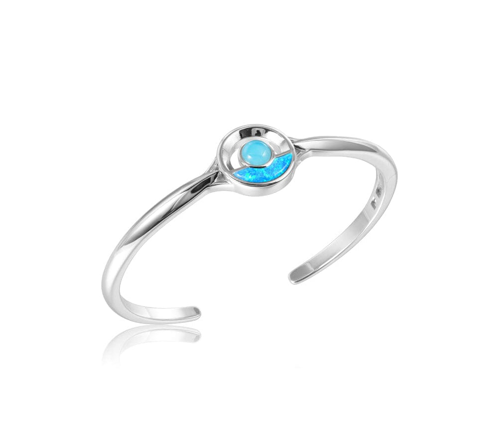 Larimar Horizon Bangle with Opal Bangle Island by Koa Nani 