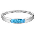 Larimar Inlay Carribean Ocean Bangle Bangle Island by Koa Nani 