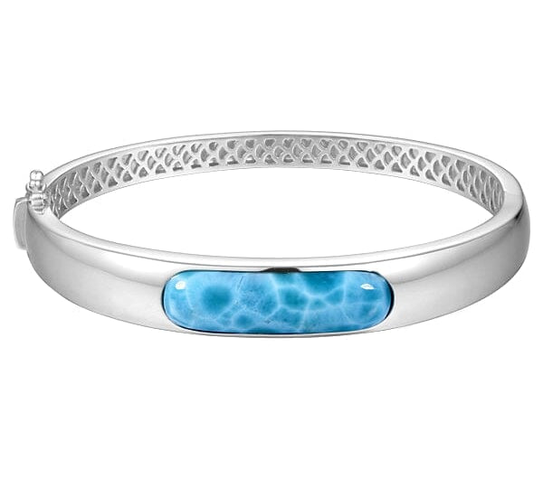 Larimar Inlay Carribean Ocean Bangle Bangle Island by Koa Nani 