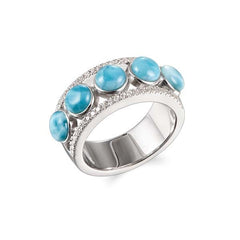 Larimar Majestic Stones Ring Ring Island by Koa Nani 