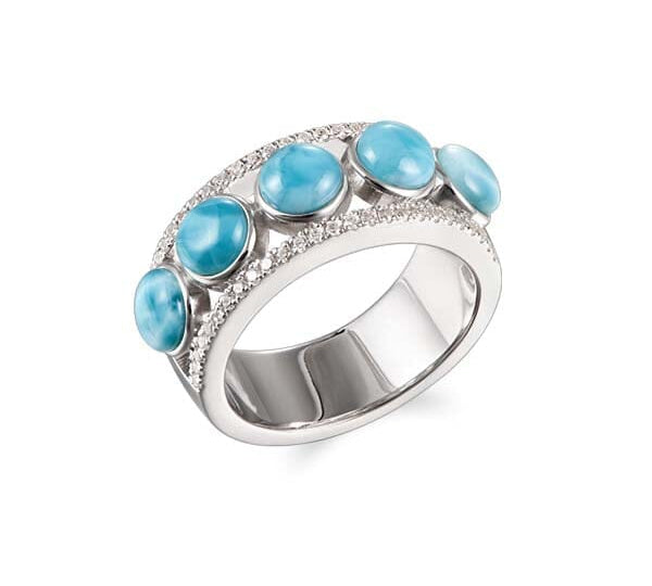 Larimar Majestic Stones Ring Ring Island by Koa Nani 