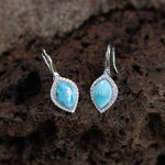 Larimar Mandorla Earrings Earrings Island by Koa Nani 