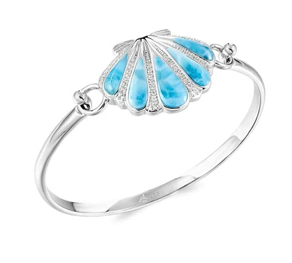 Larimar Mermaid's Oyster Shell Converta Bangle Bangle Island by Koa Nani 