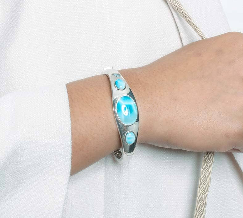 Larimar Moon Phase Bangle Bangle Island by Koa Nani 