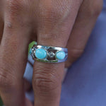 Larimar Moon Phase Cocktail Ring Ring Island by Koa Nani 