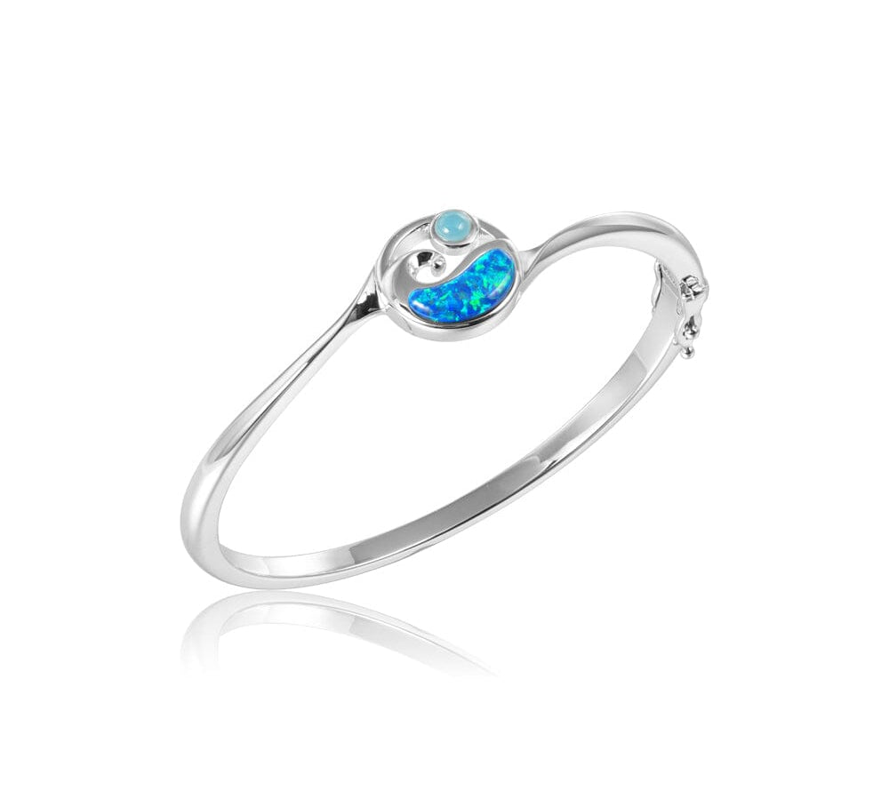 Larimar Moon Tides Bangle with Opal Bangle Island by Koa Nani 