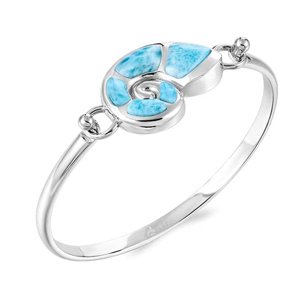 Larimar Nautilus Shell Converta Bangle Bangle Island by Koa Nani 