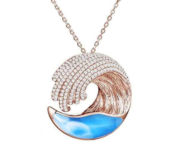 Larimar Ocean Wave Pendant Pendant Island by Koa Nani Medium 