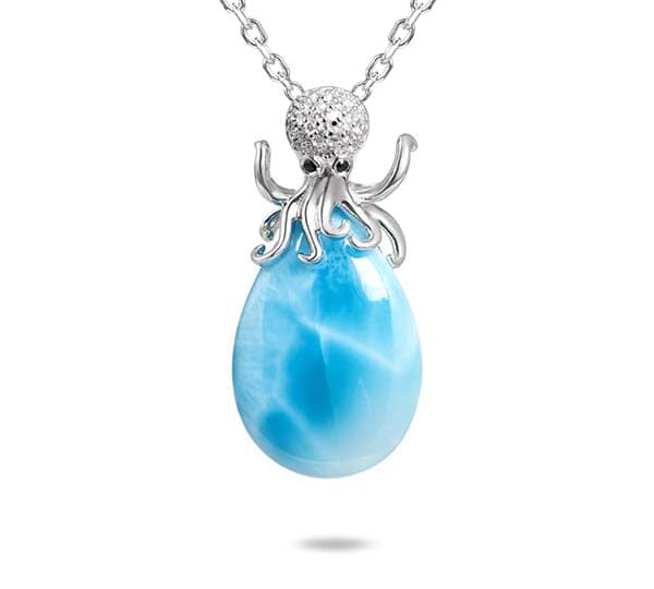 Larimar Octopus Teardrop Pendant Pendant Island by Koa Nani 