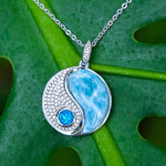 Larimar & Opal Yin & Yang Pendant Pendant Island by Koa Nani 