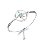 Larimar Pavè Compass Bolo Bracelet Bracelet Island by Koa Nani 