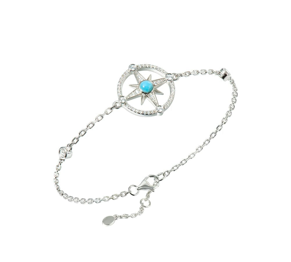 Larimar Pavè Compass Bracelet Bracelet Island by Koa Nani 