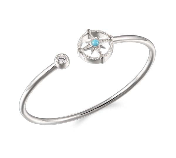 Larimar Pavè Compass Sleek Bangle Bangle Island by Koa Nani 