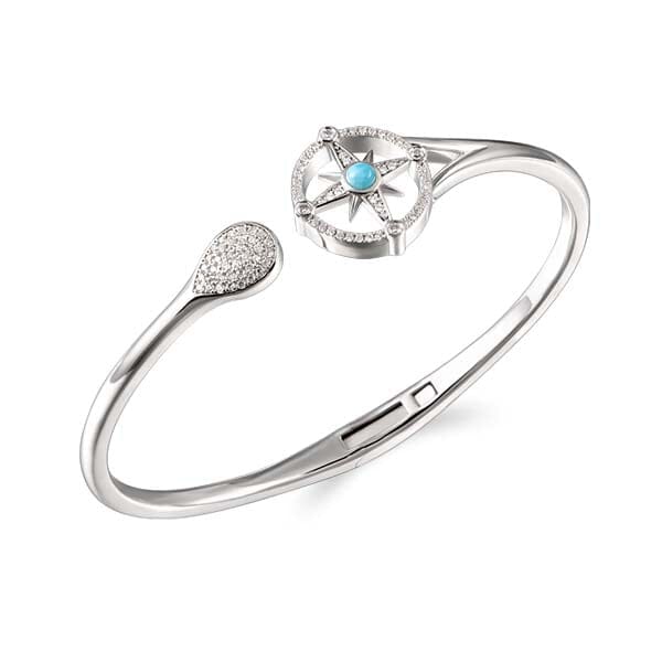 Larimar Pavè Compass & Teardrop Bangle Bangle Island by Koa Nani 