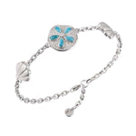 Larimar Pavè Sand Dollar Bracelet Bangle Island by Koa Nani 