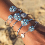 Larimar Sand Dollar Lovers Bangle Bangle Island by Koa Nani 