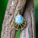 Larimar Solar Sun Rays Pendant Pendant Island by Koa Nani 