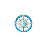 Larimar Starburst Compass Brooch with Opal Brooch Island by Koa Nani 