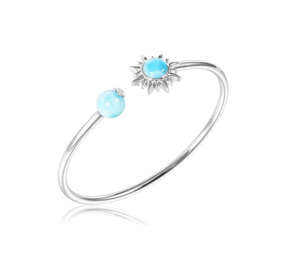 Larimar Sun Bangle with Bead Bangle Island by Koa Nani 