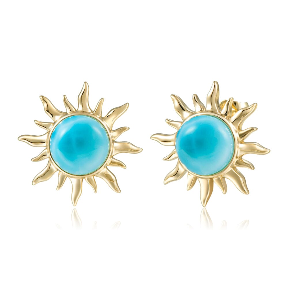 Larimar Sun Earrings Earrings Island by Koa Nani 