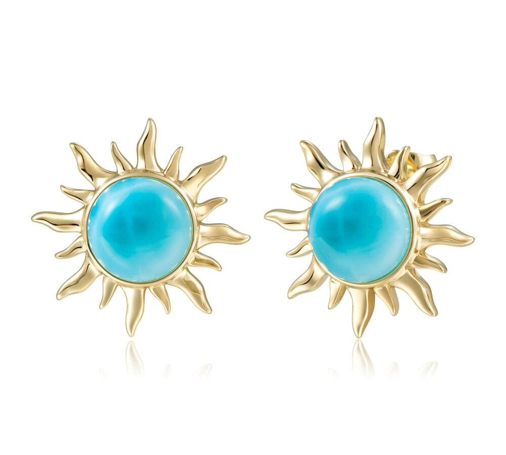 Larimar Sun Earrings Earrings Island by Koa Nani 