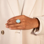 Larimar Sun Halo Ring Ring Island by Koa Nani 