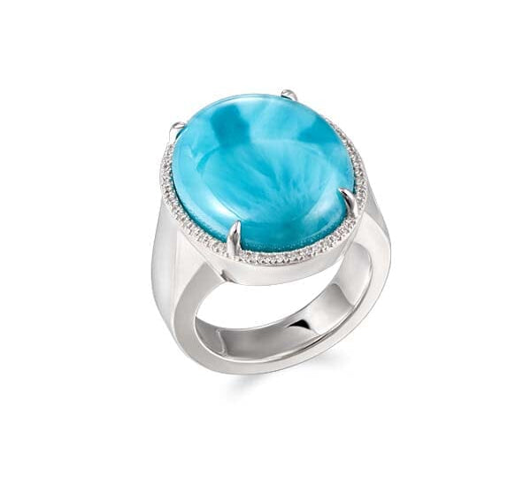 Larimar Sun Halo Ring Ring Island by Koa Nani 