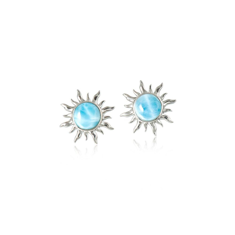 Larimar Sun Stud Earrings Earrings Island by Koa Nani Small 