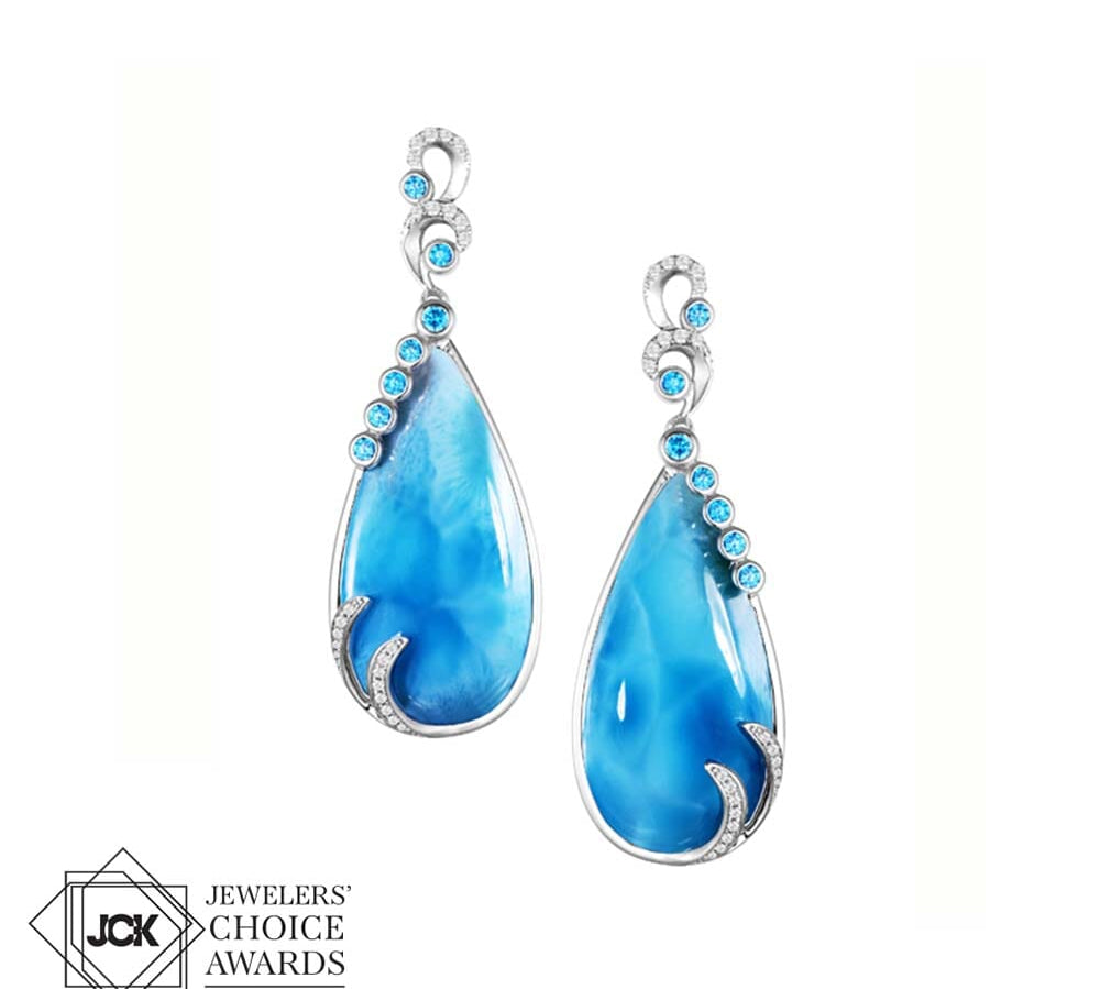 Larimar Tears of Joy Earrings Earrings Island by Koa Nani 