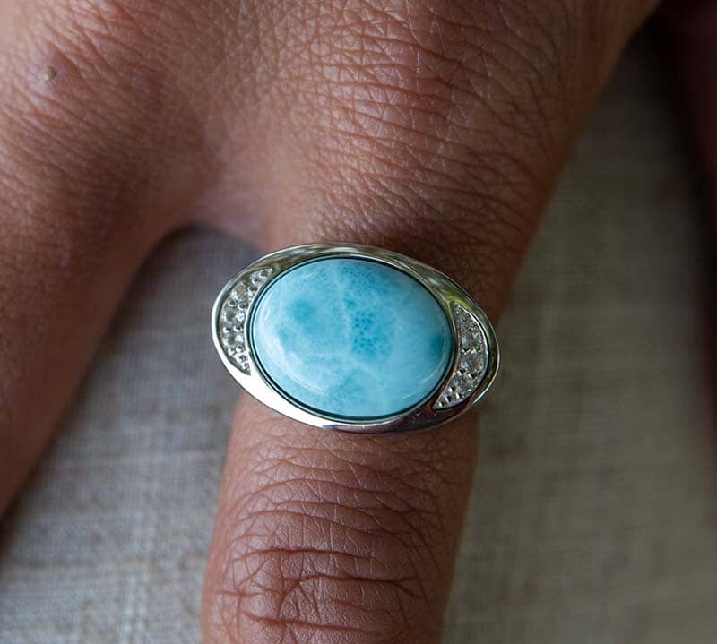 Larimar Tidal Grace Ring Ring Island by Koa Nani 