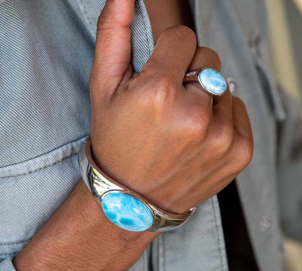 Larimar Tidepool Cocktail Ring Ring Island by Koa Nani 