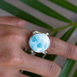 Larimar World's Ocean Cocktail Ring Ring Island by Koa Nani 