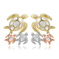 Mother of Pearl Ohana Honu Earrings Earrings Island by Koa Nani 