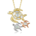 Mother of Pearl Ohana Honu Pendant Pendant Island by Koa Nani 