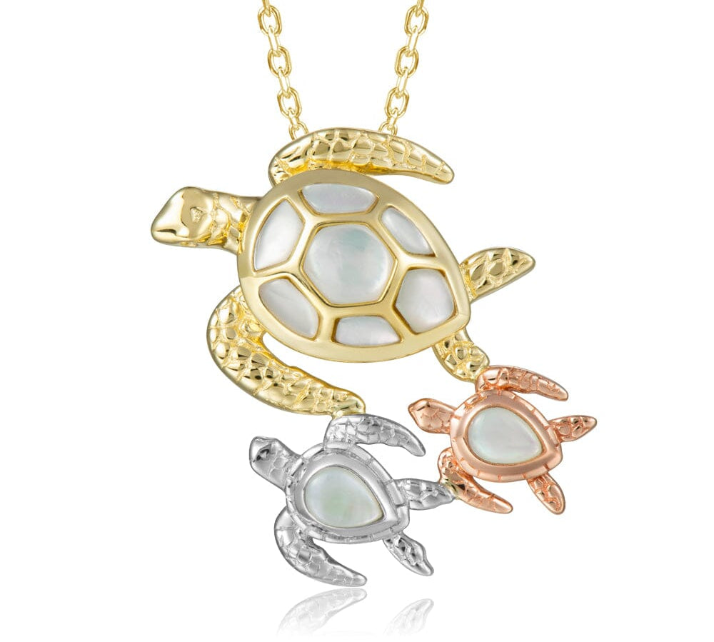 Mother of Pearl Ohana Honu Pendant Pendant Island by Koa Nani 