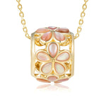 Mother of Pearl Plumeria Barrel Pendant Pendant Island by Koa Nani 