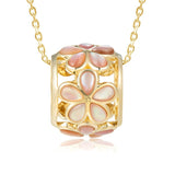 Mother of Pearl Plumeria Barrel Pendant Pendant Island by Koa Nani 