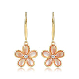 Mother of Pearl Plumeria Earrings Earrings Island by Koa Nani 